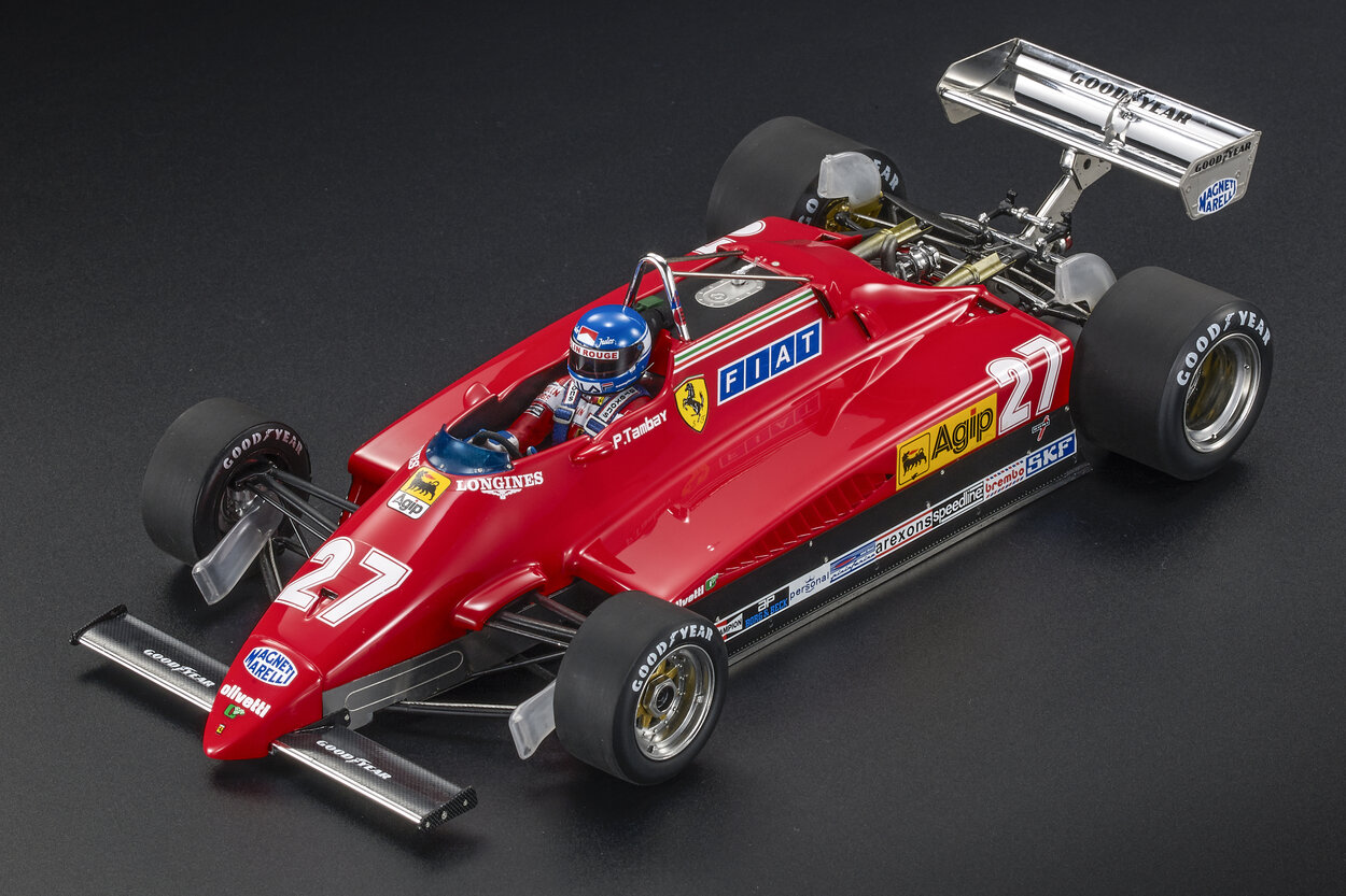 1:18 FERRARI F1 126c2 (late Version) №27 2nd Monza Italy Gp (with Pilot Figure) (1982) Patrick Tambay, Red - GP165CWD
