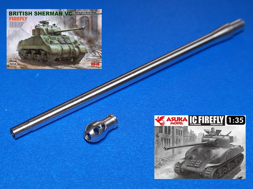 1:35 Британская пушка Ordnance QF 17-pounder для Sherman Firefly 'Шерман Светлячок', с дульником - MG-3638