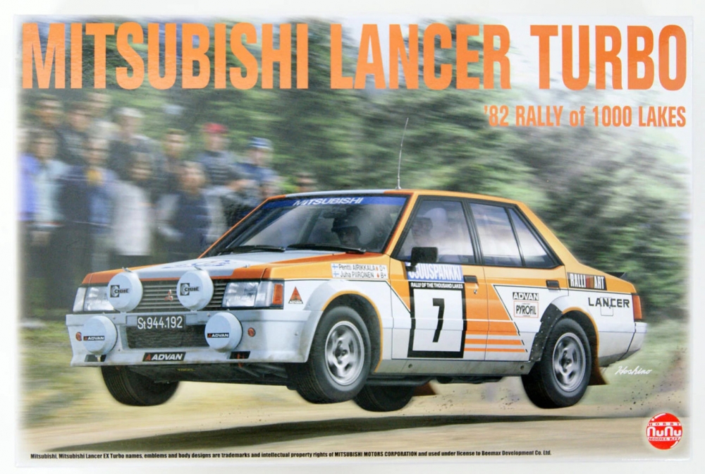 1:24 Сборная модель Mitsubishi Lancer Turbo 82 Rally Of 1000 Lakes - PN24018