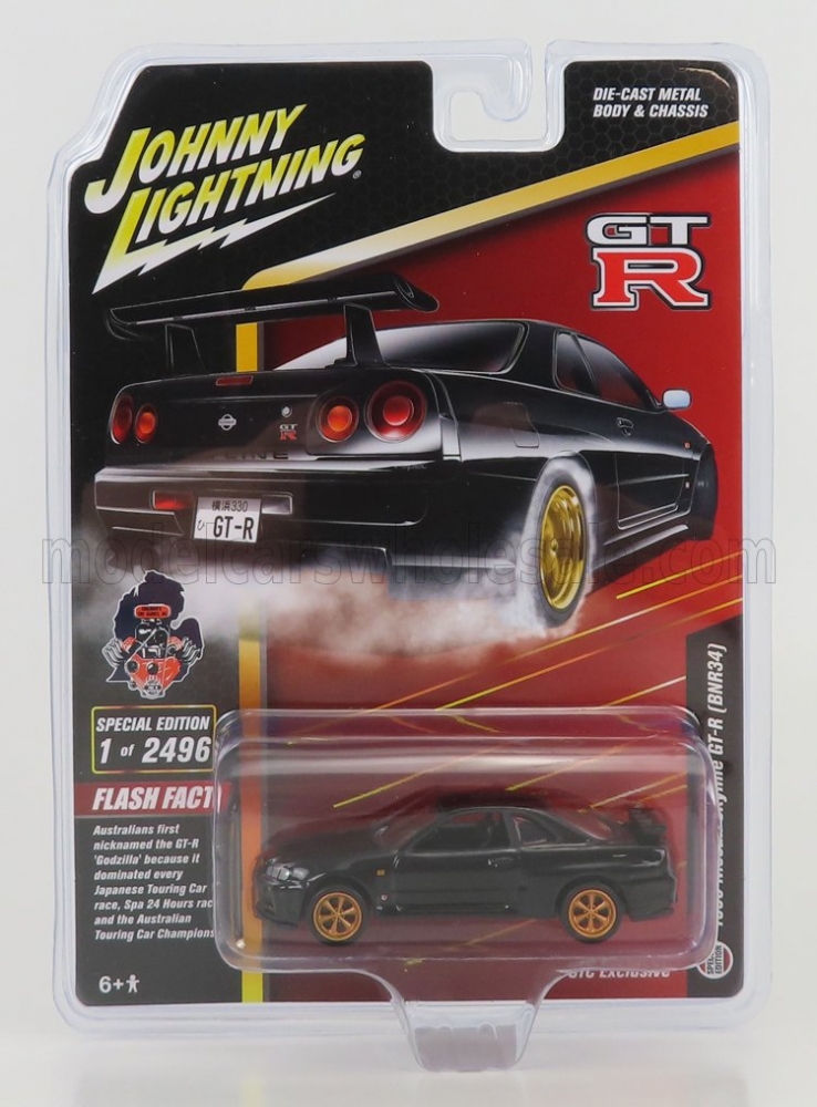 1:64 NISSAN Skyline Gt-r (bnr34) 1999, Black Gold - JLCP7403