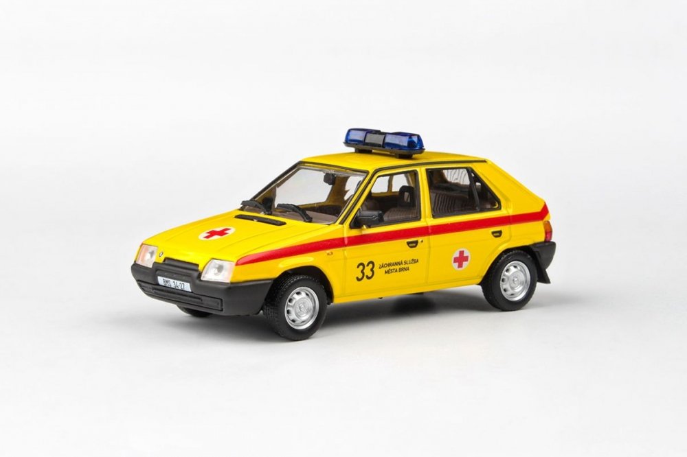 1:43 SKODA Favorit 136L 1988 Záchranná Služba Města - 708XO3