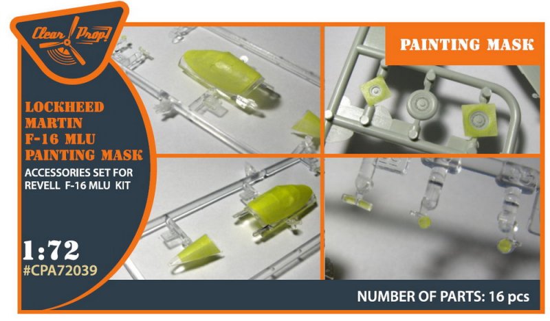 1:72 Маска окрасочная для F-16AM Block 20 MLU General Dynamics, Fighting Falcon - CPA72039