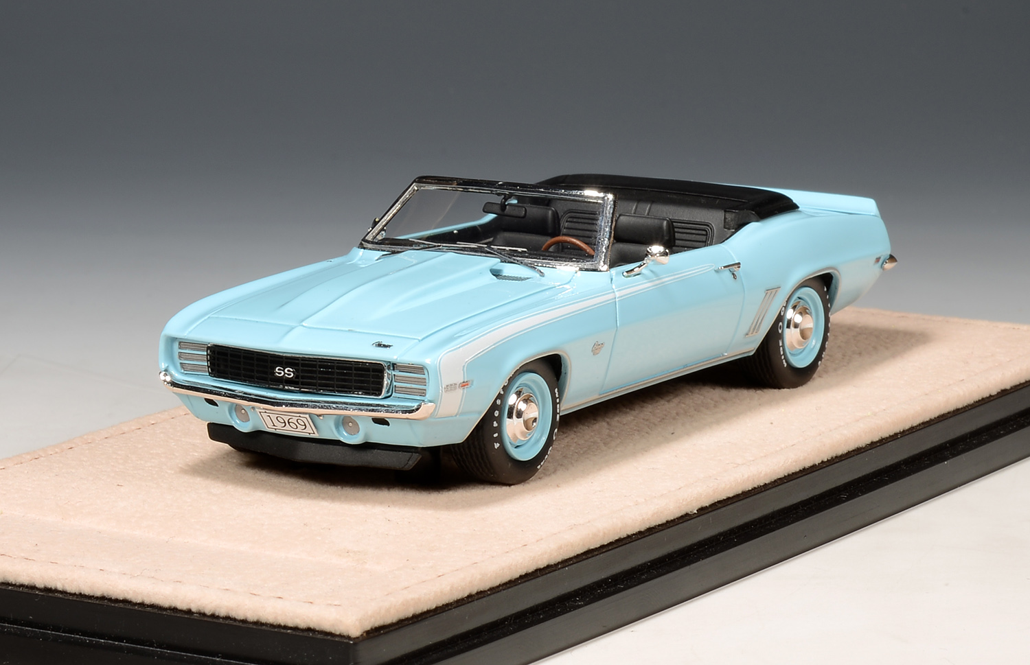 1:43 CHEVROLET Camaro RS SS Convertible (открытый) (1969), Carolina Blue - STM691033