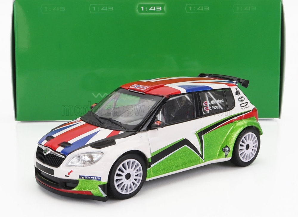 1:43 SKODA Fabia Ii Fl S2000 №0 Skoda Motorsport Uk Design Rally (2011) A.Mikkelsen - O.Floene, Green White - 604TJ