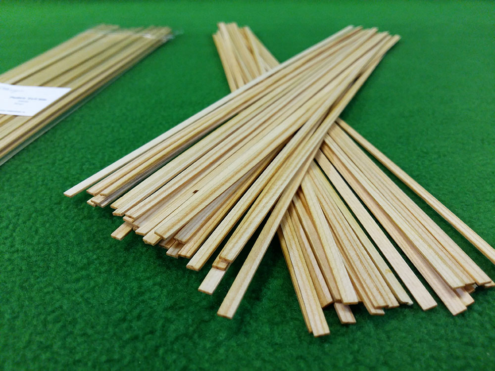 Рейки 1х4 мм, длина 300 мм, 50 шт, сосна - 5129