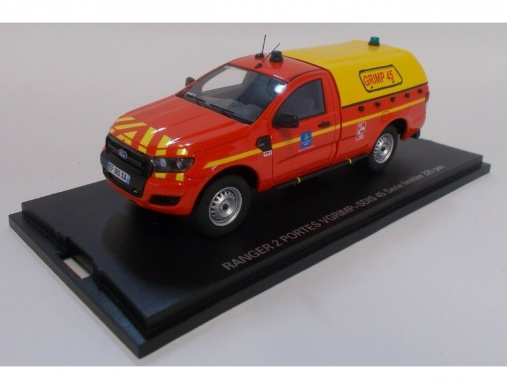 1:43 FORD USA RANGER PICK-UP CLOSED SDIS 45 SAPEURS POMPIERS (2017) - ALARME0033