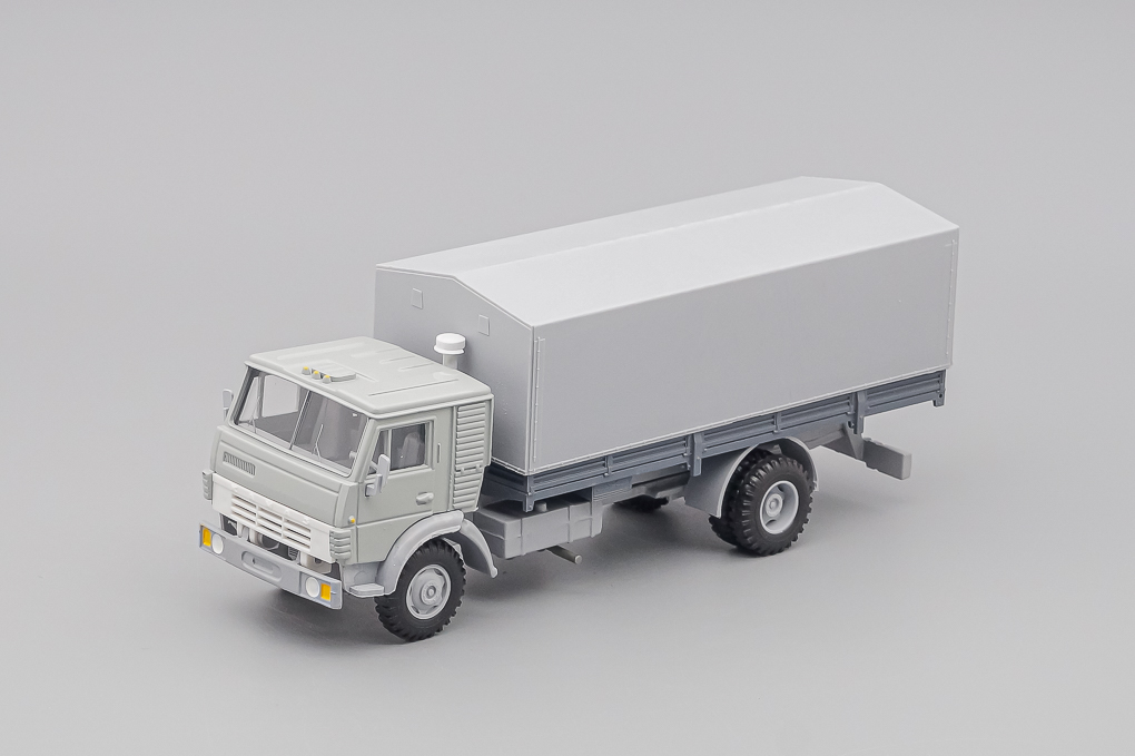 1:43 Камский 5325 бортовой с тентом, серый - ELK-1097