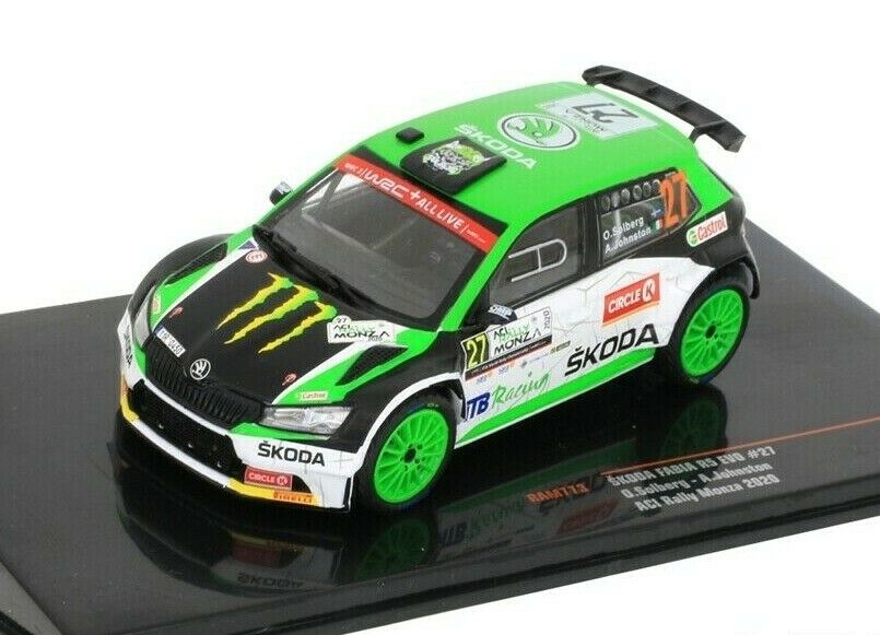 1:43 SKODA Fabia R5 EVO #27 WRC O.Solberg/A.Johnston Rally Monza (2020) - RAM773