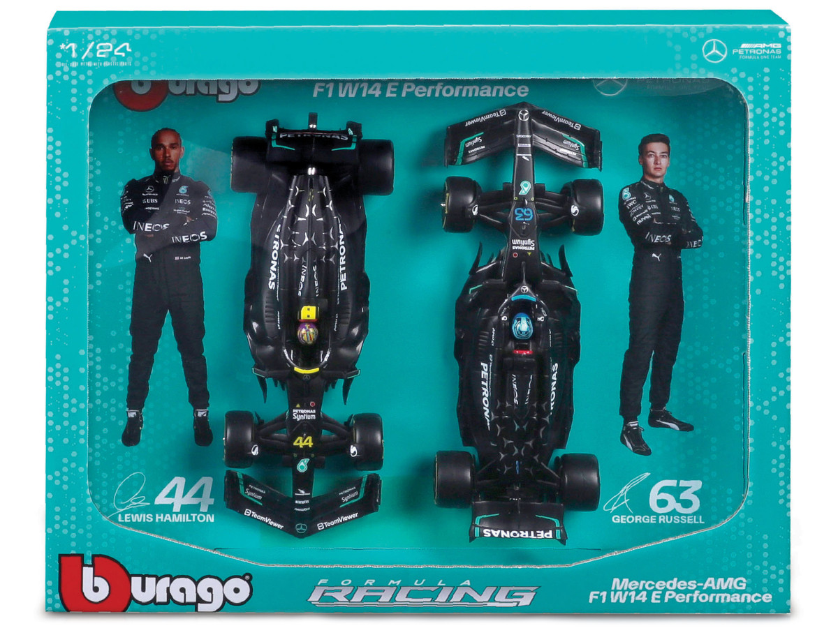1:24 MERCEDES-BENZ №44 Amg Petronas F1 W14 E Lewis Hamilton + MERCEDES-BENZ #63 George Russell (2023) - 28062