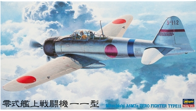1:48 Сборная модель Самолёт Mitsubishi A6M2a Zero Type11 - 09142