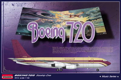 1:144 Сборная модель Самолет Boeing 720 Starship One - 314