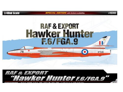 1:48 Сборная модель Самолет  RAF & Export Hawker Hunter F.6/FGA.9 - 12312