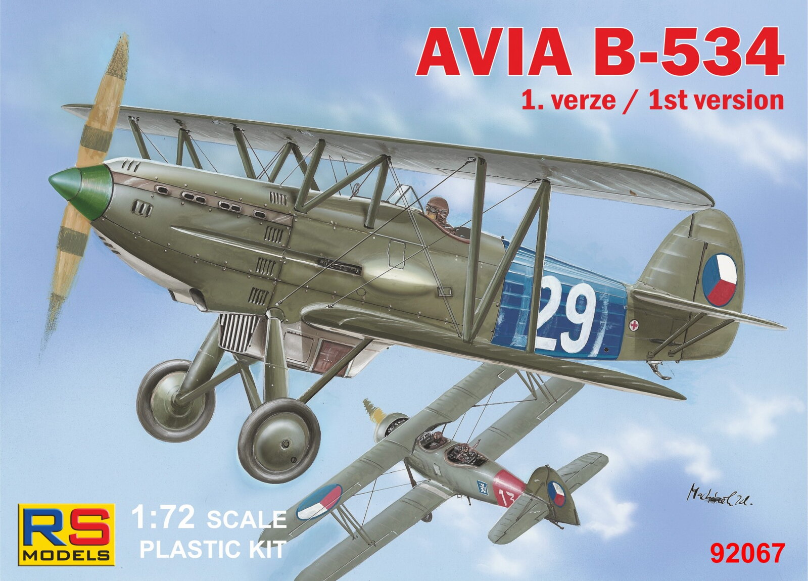 1:72 Сборная модель Avia B-534 I. Version - 92067