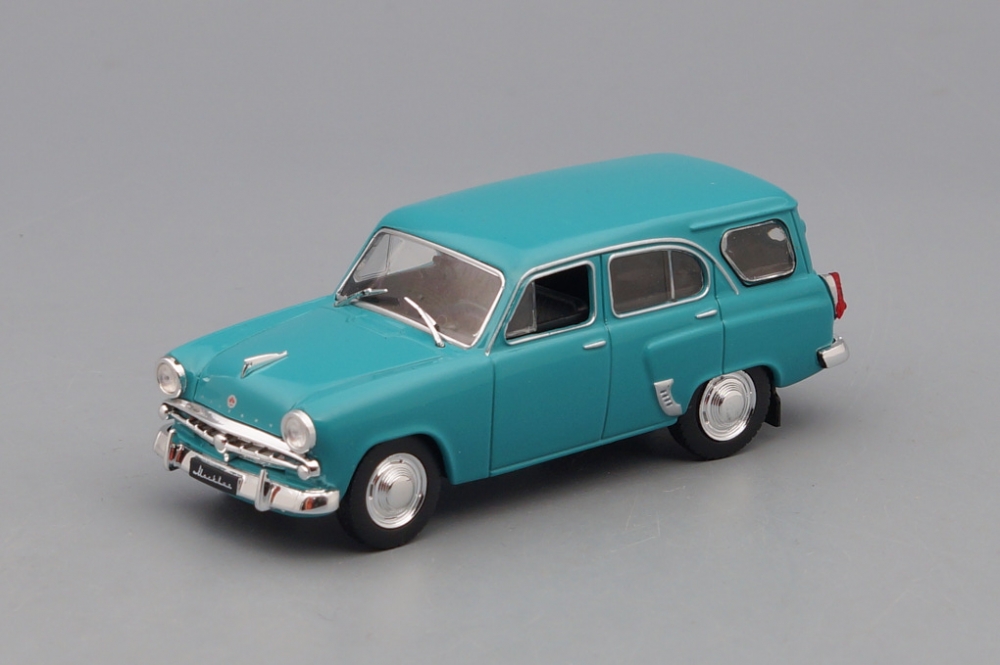 1:43 МОСКВИЧ-423, Автолегенды СССР 265, голубо-зеленый - AL265