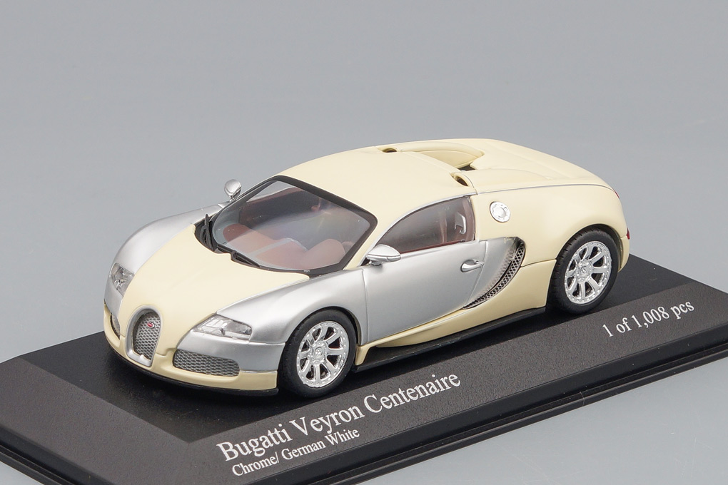 1:43 BUGATTI Veyron Edition Centenaire (2009), chrome / beige - 400110854