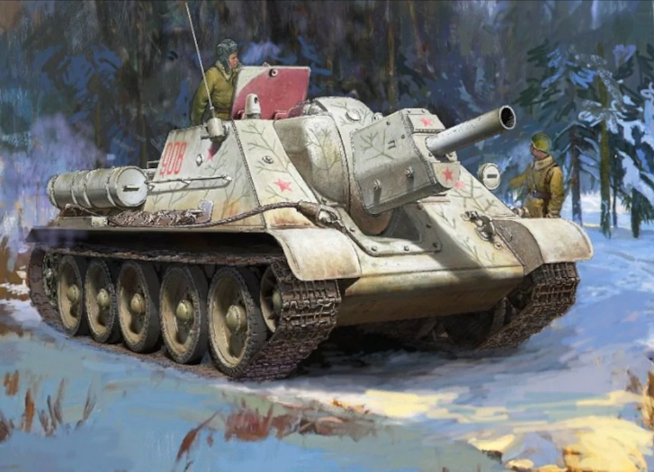1:35 Сборная модель Советский истребитель танков СУ-122 - 3691