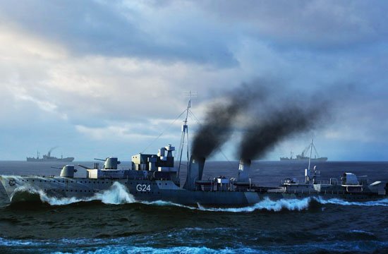 1:350 Сборная модель Корабль HMCS Huron Destroyer 1944 - 05333