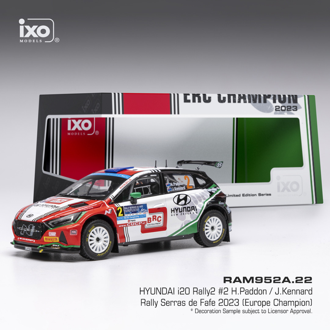1:43 HYUNDAI i20 N Rally 2 #2 Paddon/Kennard Rally Serras de Fafe (2023) - RAM952A