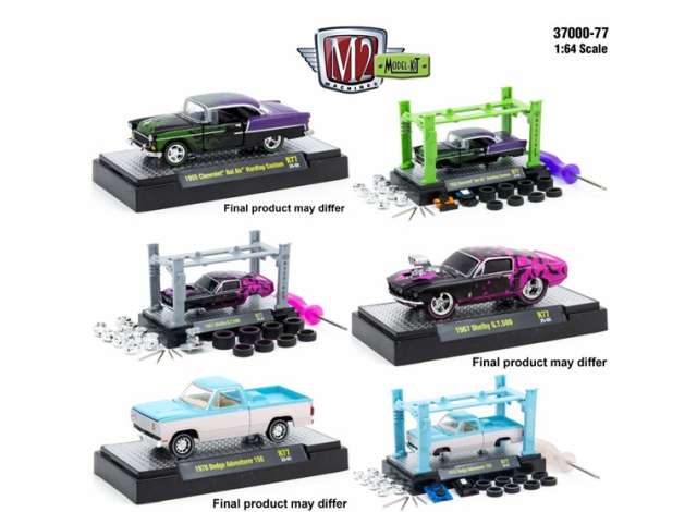1:64 M2 Machines Model Kit, серия 77, набор из 6 комплектов - 37000-77~6