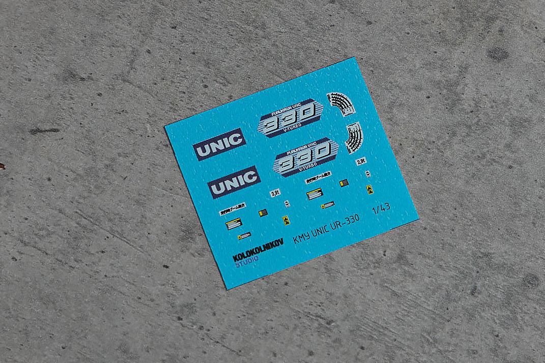 1:43 Декаль КМУ unic ur-330 - KS_DC143006