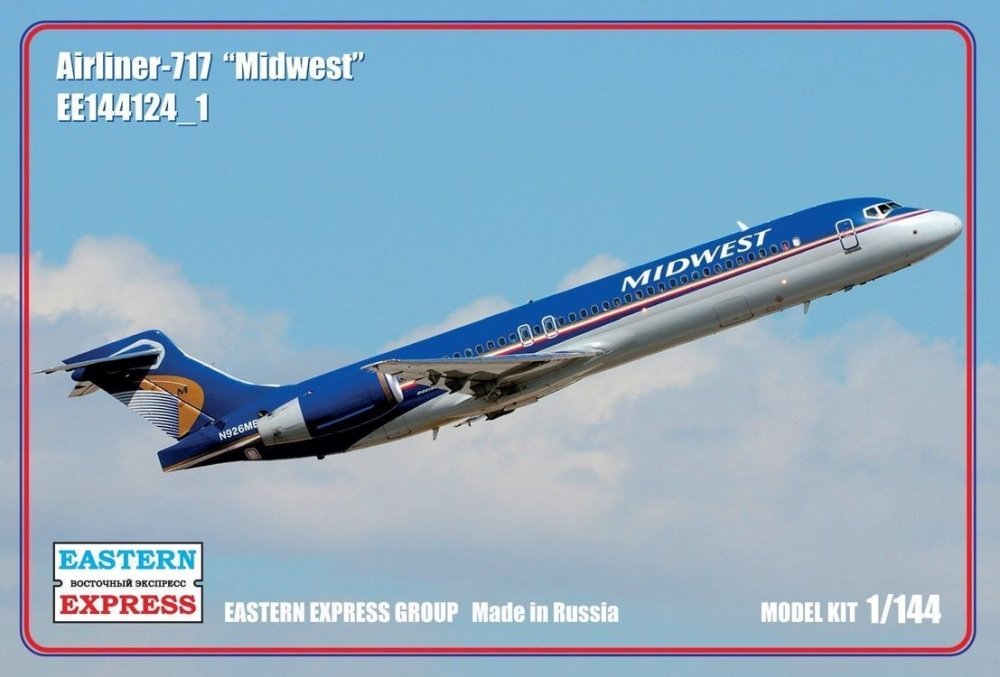 1:144 Сборная модель Авиалайнер Boeing 717 (Midwest) - 144124-1