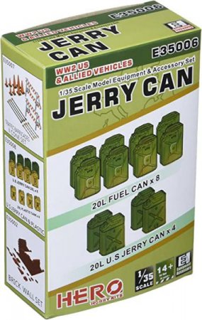 1:35 Сборная модель Jerry Can Of WW2 Us & Allied Vehicles - E35006