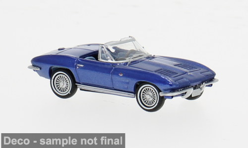 1:87 CHEVROLET Corvette C2 Cabrio (1962), blue - 18028