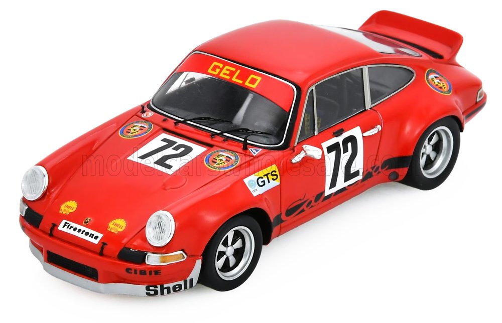 1:43 PORSCHE 911 2.8l Rsr Carrera Team Polifac Gelo Racing №72 24h Le Mans (1974) Jurgen Barth - Franz Pesch, Red - S9796