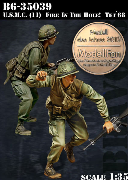 1:35 Фигурки Морская пехота США (11) Ложись! Тетское наступление 1968 года / U.S.M.C. (11) Fire in the Hole! Tet'68 - B6-35039