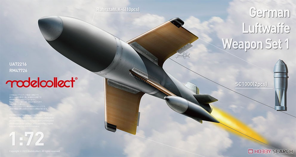 1:72 Сборная модель German Luftwaffe Weapon Set 1 - UA72216