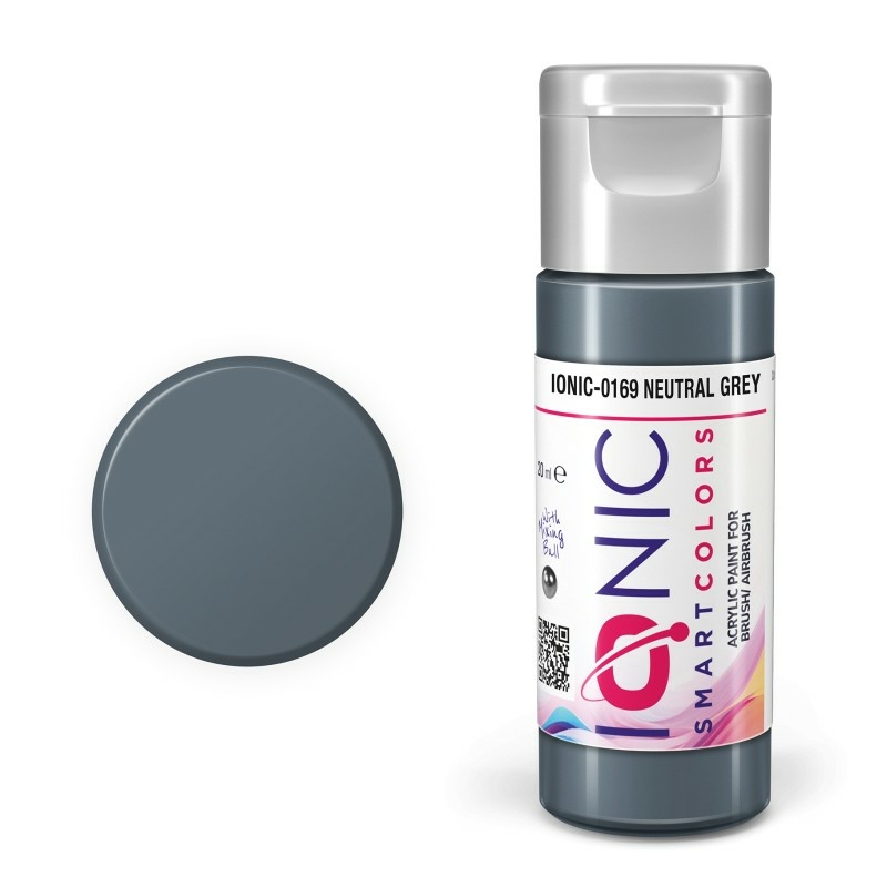 Краска акриловая IONIC Нейтральный серый / Neutral Grey, 20мл - IONIC-0169