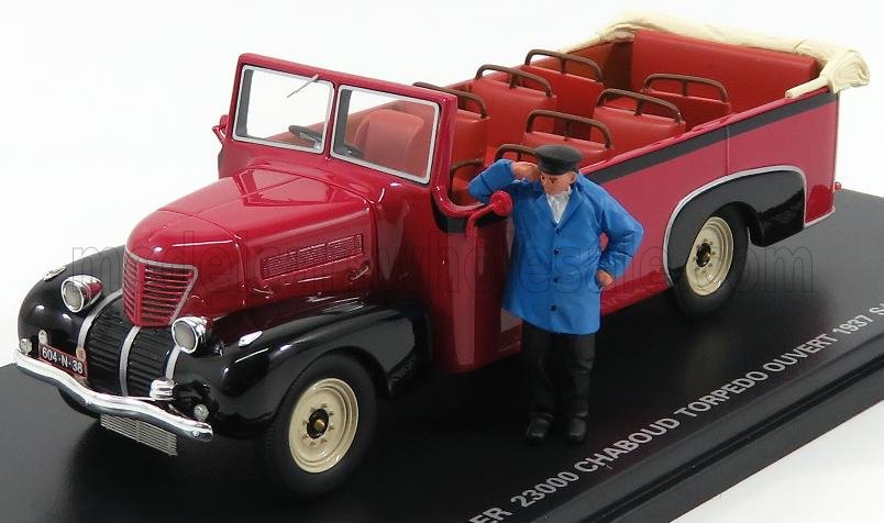 1:43 ROCHET-SCHNEIDER 23000 Chaboud Torpedo Ouvert Autobus Open (1937), Red Black - PE317