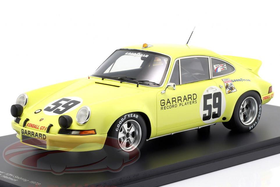 1:18 PORSCHE 911 Carrera RSR №59 Winner 12h Sebring Peter Gregg, Hurley Haywood, Dave Helmick (1973), yellow - 18SE73