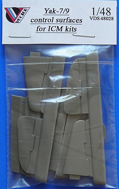 1:48 Як-7 / Як-9, рулевые поверхности (ICM) - VDS 48028