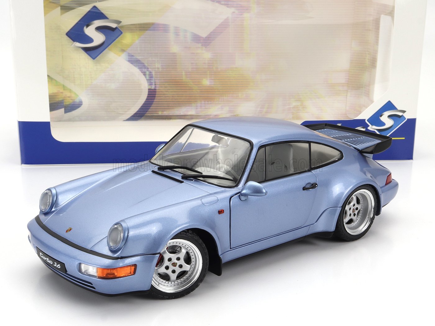 1:18 PORSCHE 911 964 Turbo Coupe (1990), Light Blue Met - S1803408