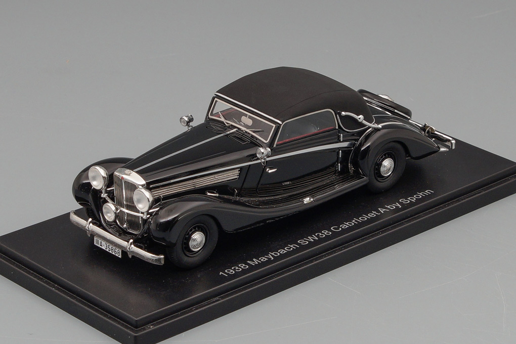 1:43 (Уценка!) Maybach SW38 Cabriolet A by Spohn - 1938 closed roof (black) - EMGEMB436B-Z2