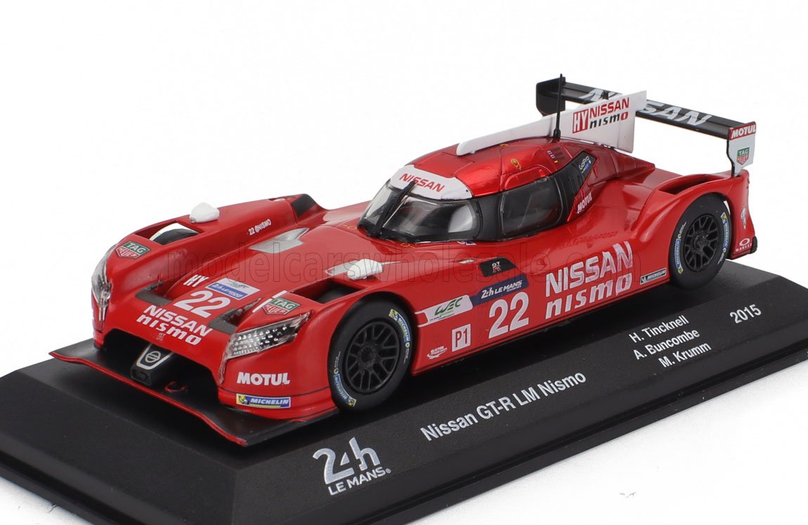 1:43 NISSAN Gt-r Lm Nismo 3.0l Turbo V6 Team Nissan Motorsports №22 24h Le Mans (2015) Harry Tincknell - Michael Krumm - Alex Buncombe, Red - MW1ALA0056