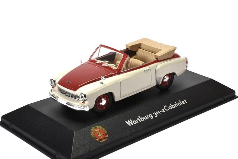 1:43 WARTBURG 311-2 Cabriolet (1958), dark red/white - 7230002