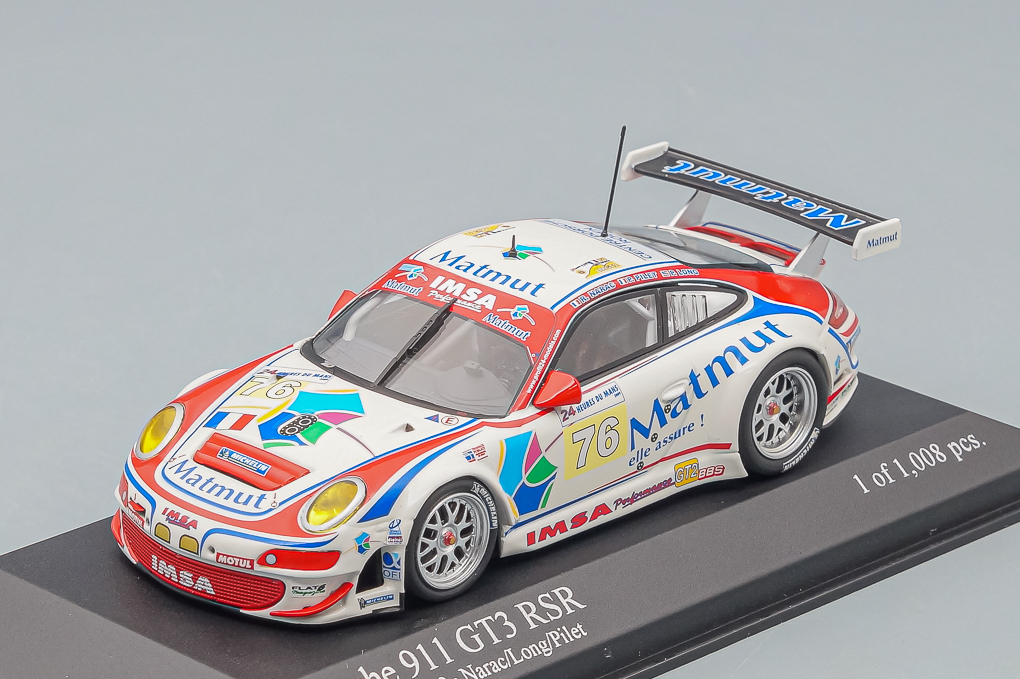 1:43 PORSCHE 911 GT3 RSR 24h Le Mans Narac/Long/Pilet (2009), white / red - 400096976-X1