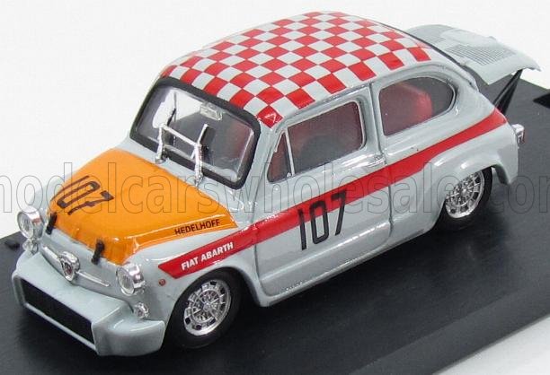 1:43 FIAT 600 ABARTH 1000 CORSA N 107 WINNER 500km NURBURGRING (1967) EDELHOF, GREY ORANGE - R379