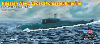 1:700 Сборная модель Подводная лодка Russian Navy Oscar II Class submarine - 87021