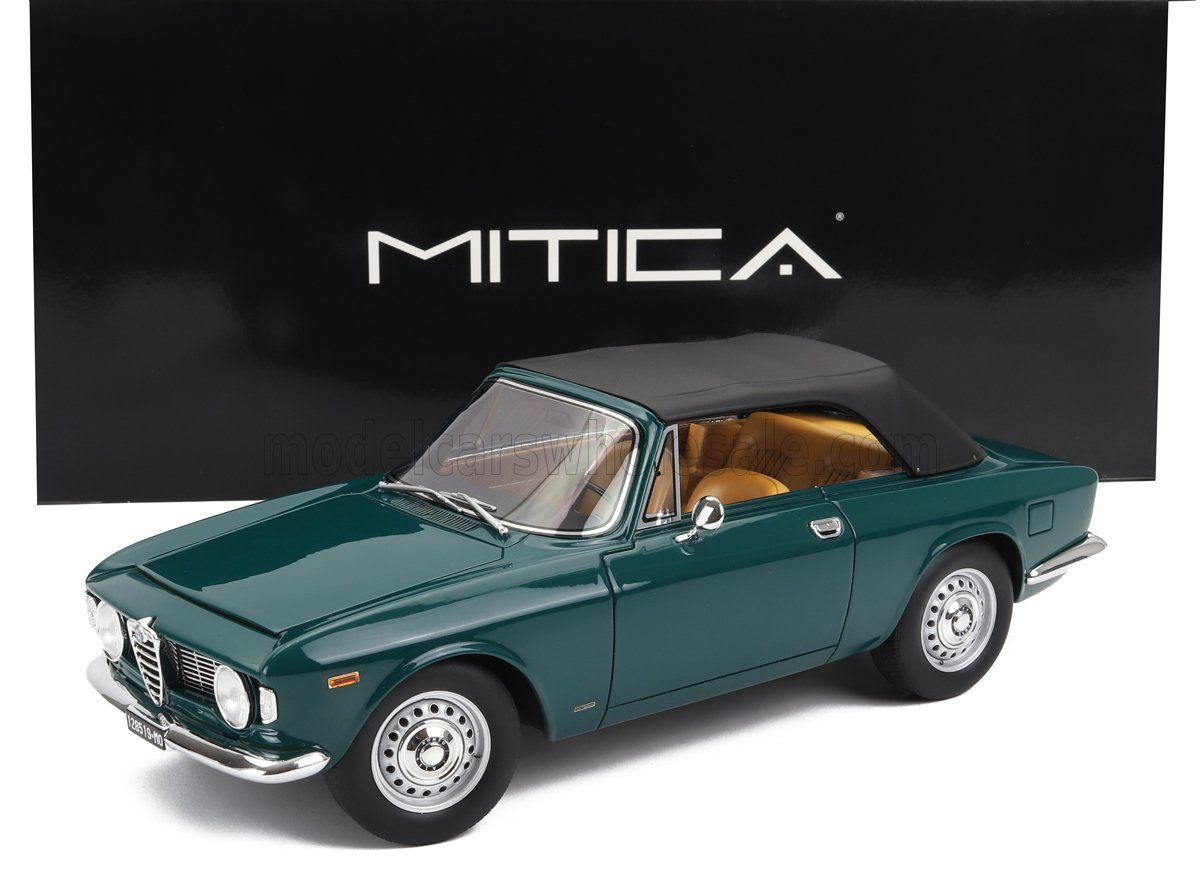 1:18 ALFA ROMEO Giulia 1600 Gtc Cabriolet Closed (1964) – Interior Cinghiale, Verde Pino 216 - Green - 100089