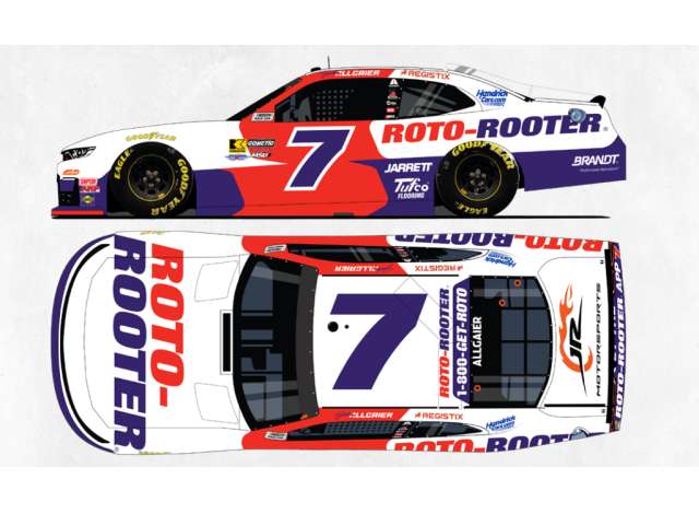 1:64 Chevrolet #7 Justin Allgaier *Roto-Rooter*, blue/white/red 2026 - NX72665RTRAG