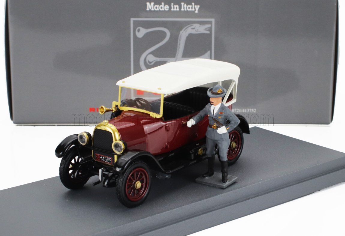 1:43 FIAT 501 Fiume (1919) With Gabriele D'annunzio Figure, Red Black - 4282/2P