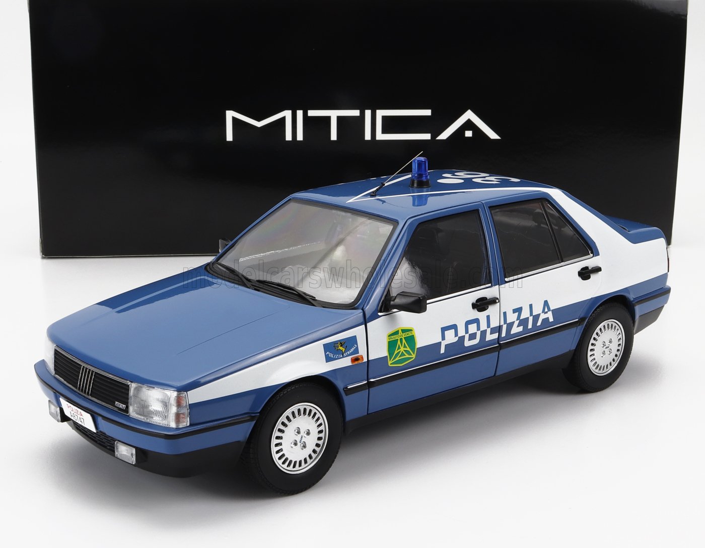 1:18 FIAT Croma Cht Polizia (1987) Police, Light Blue White - 201007-D