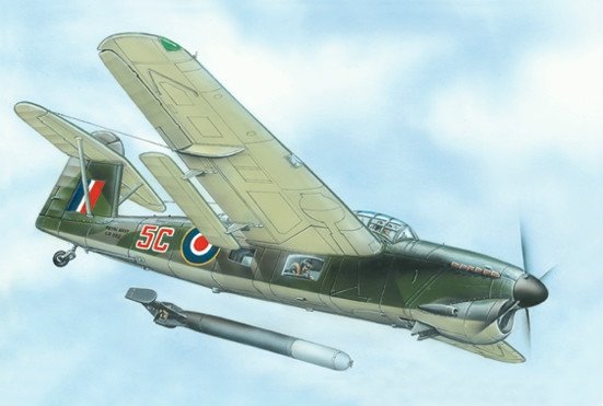 1:72 Сборная модель Британский палубный бомбардировщик-торпедоносец Fairey Barracuda - 72254