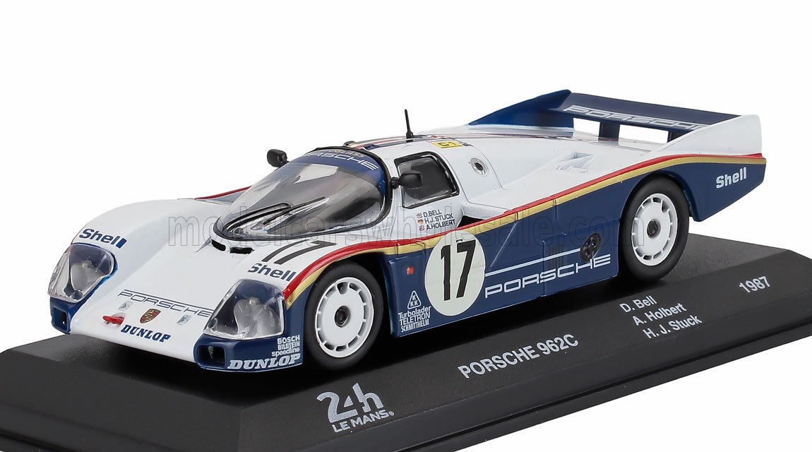 1:43 PORSCHE 962c 3.0l F6 Team Rothmans Porsche Ag №17 Winner 24h Le Mans (1987) Derek Bell - Al Holbert - Hans Joachim Stuck, White Blue - MW1ALA0076