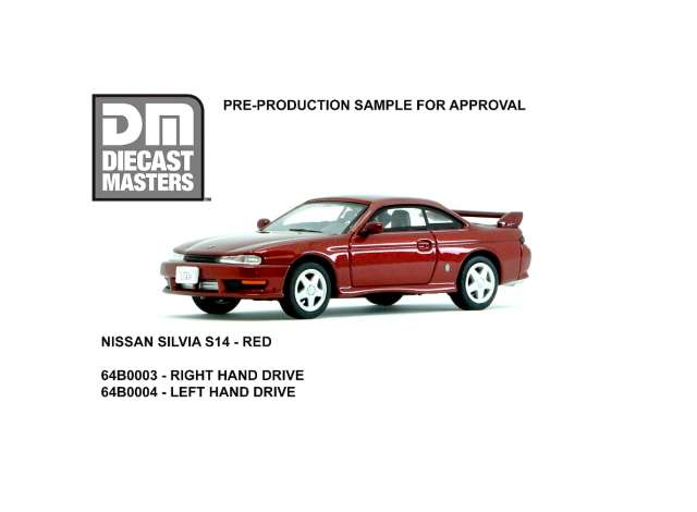 1:64 NISSAN Silvia S14 LHD (1994), red - BMDM64B0004