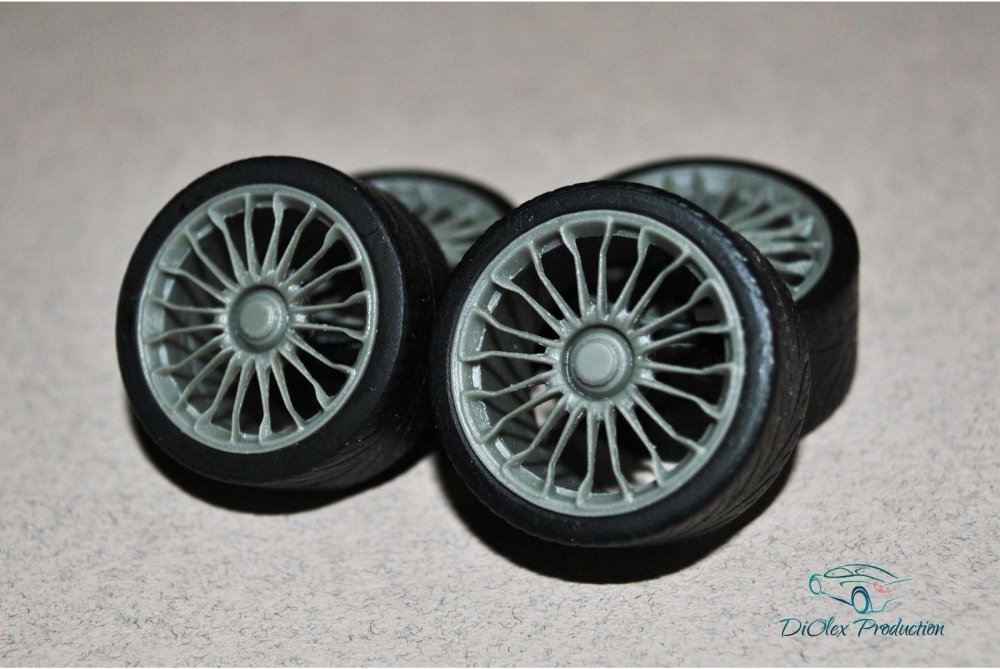 1:24 Комплект колес (21 дюймов) Porsche 918 с резиной для Tamiya Aoshima Hasegawa - USM-p137