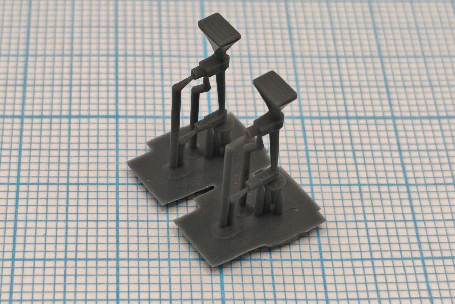 1:43 Рожки пневмосигнала закрытые, неокрашенные, комплект 2шт. (тип 2) - ST1727-029